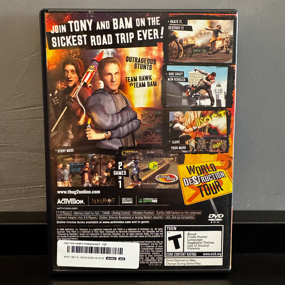 Tony Hawk's Underground 2 Original (Usado) A+ - Imagem 3