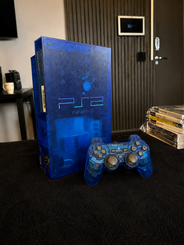 Playstation 2 Azul Transparente - Ocean Blue Scph-37000